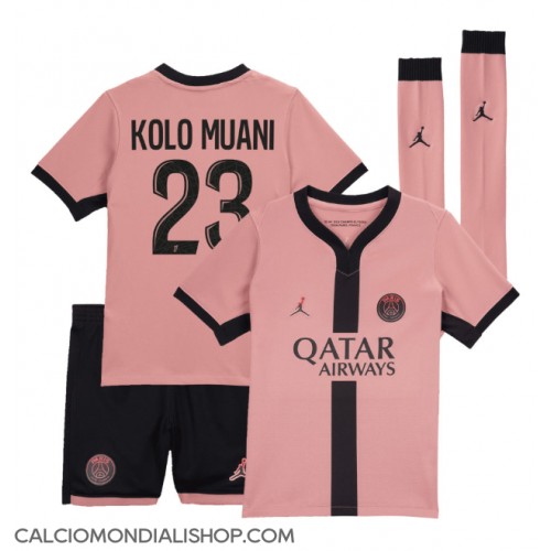 Maglie da calcio Paris Saint-Germain Randal Kolo Muani #23 Terza Maglia Bambino 2024-25 Manica Corta (+ Pantaloni corti)